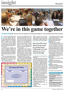 Municipal Journal 20th Feb 2014 article image